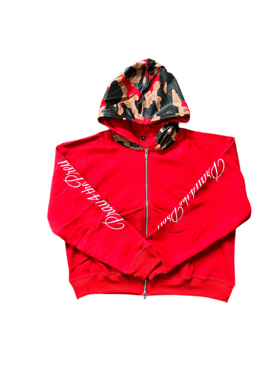CAMO CONTRAST ZIP-UP